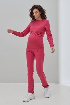 Ягідний теплий костюм для вагітних та годуючих мам Kortney (M) ST-49.052 17932 фото