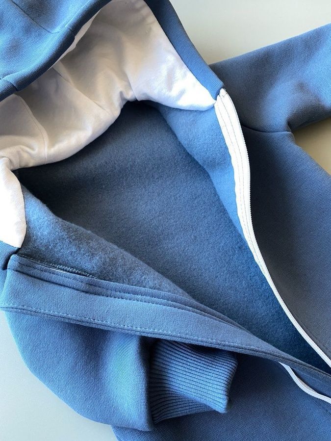 Утеплений комбінезон з начосом "Jeans" із закритою ніжкою (розміри з 62 по 68р) 3529915706031586 фото