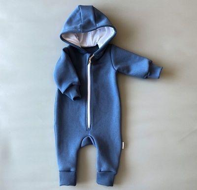 Утеплений комбінезон "Jeans" з відкритою ніжкою (розміри з 74 по 92) 3530015747511682 фото