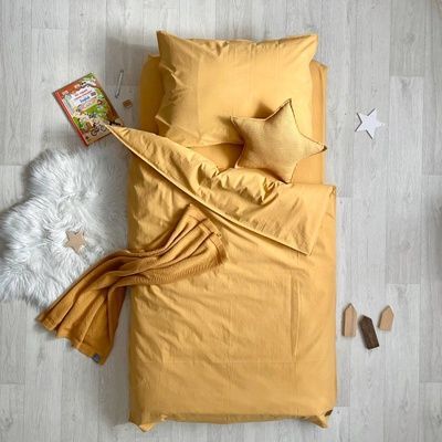 Комплект постільної білизн ясла варена бавовна гірчиця 06108276 фото