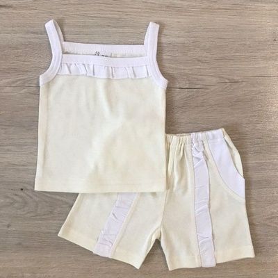 Костюм BetiS "Лунтік" Дівчинка Майка,шорти Молочний Кулір 27683021 Зріст 62 19038 фото