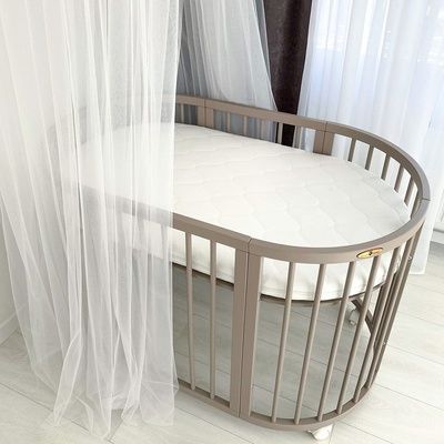 Овальне ліжечко Royal Sleep 7в1 Какао 26-3037 фото
