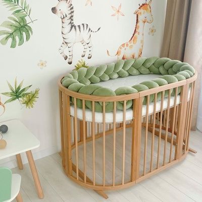 Овальне ліжечко Royal Sleep 7в1 Натуральний Бук 26-3033 фото