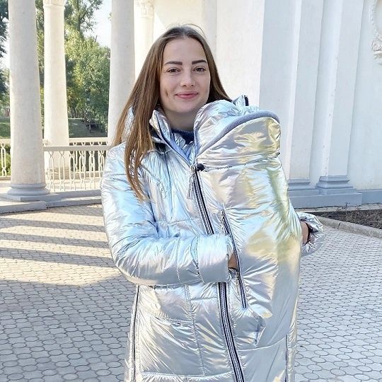Зимова куртка 3 в 1 срібло 164411576287127 фото