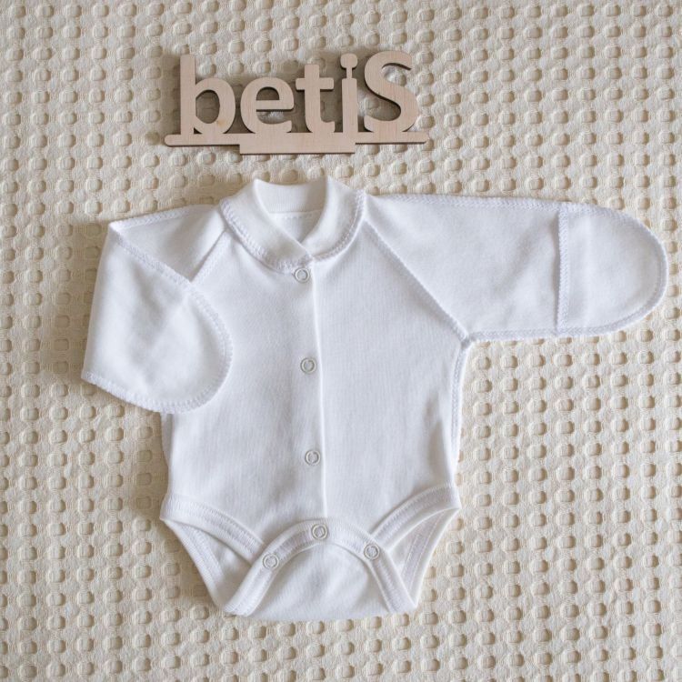 Боді з.р. BetiS "Крихітка" Однотон Молочний Інтерлок 27687747 Зріст 42-30 3360015672841323 фото