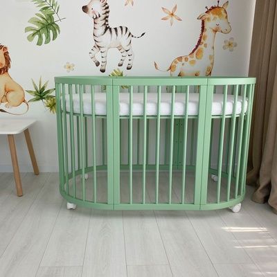 Овальне ліжечко Royal Sleep 7в1 Сафарі 26-3032 фото
