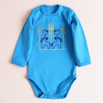 Боді з сучасною патріотичною вишивкою Воля 37230 фото