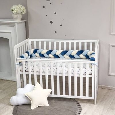 Бортик-коса джинс/молочний/блакитний 0758476 фото
