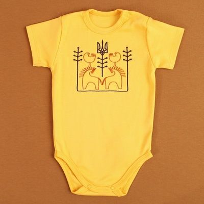 Дитячий боді вишиванка з етнічним орнаментом 36380 фото