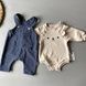 Набір: Напівкомбінезон "Jeans" + Боді-світшот "Tash" 4308215808361590 фото 11