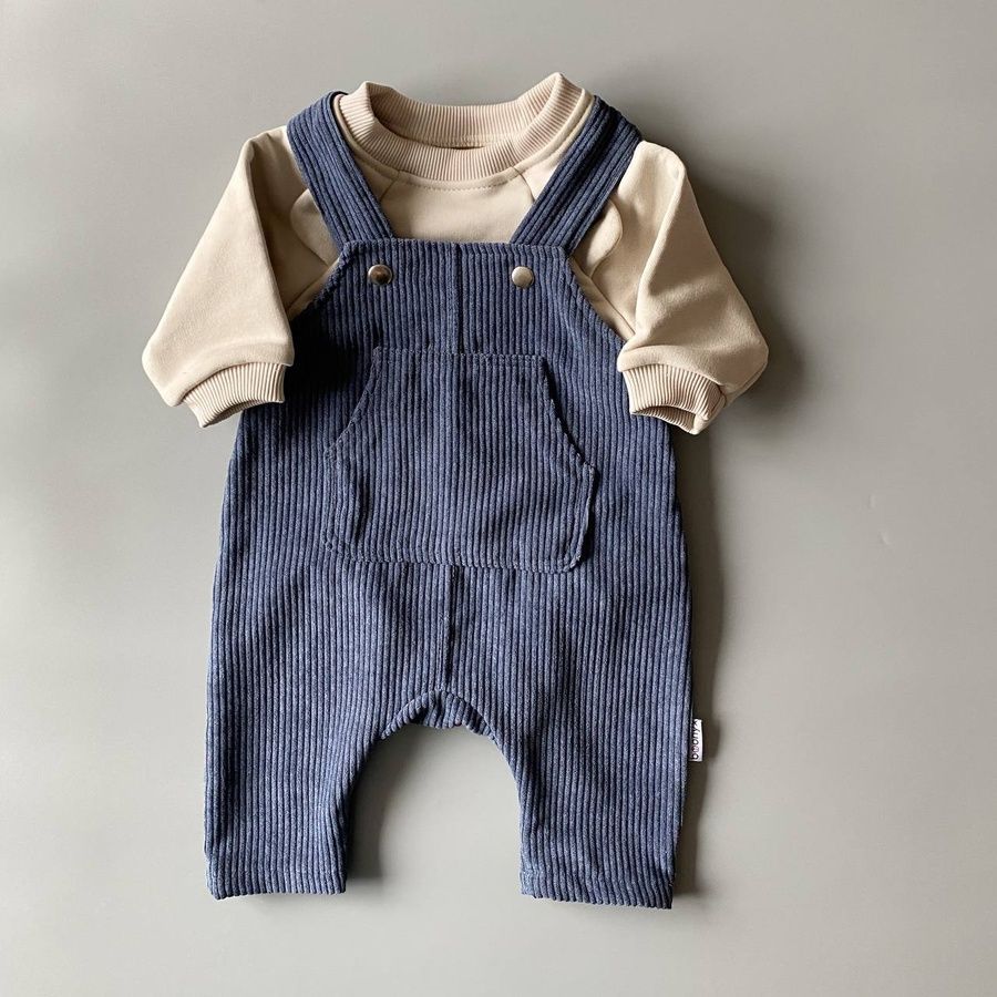 Набір: Напівкомбінезон "Jeans" + Боді-світшот "Tash" 4308215808361590 фото