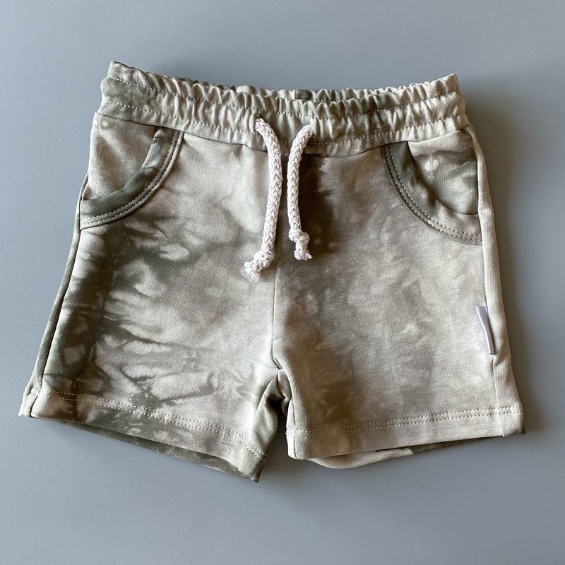 Набір: шорти "Tie Dye+Chocolate" + футболка "Palms+Beige" 3627015731841587 фото