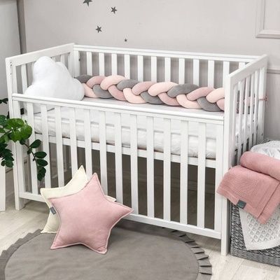 Бортик-коса сірий/пудра/персик 0758712 фото