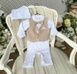 Нарядний набір "Джентльмен" для новонародженого, бежевий 200011535801106 фото 6