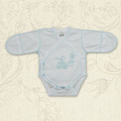 Боді з.р."Черепашка" з вишивкою Бірюзовий Флам кулір арт.27078854 Зріст 50-38(р) 33612156730690 фото