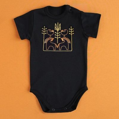Дитячий боді вишиванка з етнічним орнаментом 36385 фото